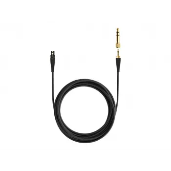 Cabo de áudio de substituição reto para auscultadores Beyerdynamic Pro X — preto