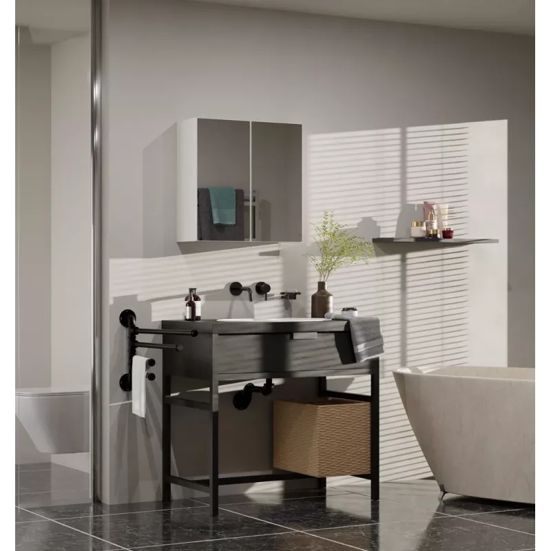 Armário de casa de banho Topeshop POLA 2DL BIEL branco