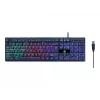 Teclado gaming com rato GEMBIRD GGS-UMGL4-02 — tamanho completo USB QWERTY inglês dos EUA, preto, retroiluminação LED