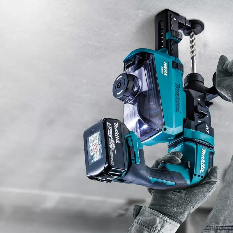 Martelo combinado a bateria DHR182ZU, 18 Volts, martelo perfurador azul/preto, Bluetooth, sem bateria e carregador