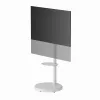 Suporte de TV de chão GEMBIRD TVS-86TR-01-W para televisores de 37–86 polegadas, branco, orientável e inclinável, VESA 200x200–600x400, carga máx. 50 kg