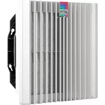 Substituição de ventoinha Rittal SK 3241.810 — ventoinha AC incorporada, fluxo de ar 245 m³/h, caixa de plástico, cinzento