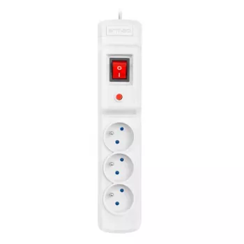 Régua de tomadas ARMAC Multi M3 com 3 tomadas e cabo de 5 m, cinzenta