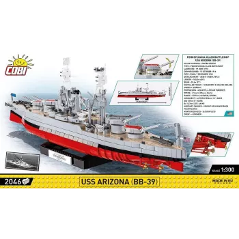 Blocos de construção USS Arizona BB-39 2046 peças