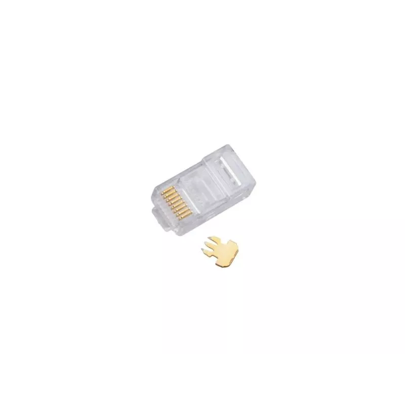Conector RJ-45 Alantec WT118, ficha RJ45 reta, Cat5e, U/UTP (UTP), branco translúcido, pack de 100 unidades