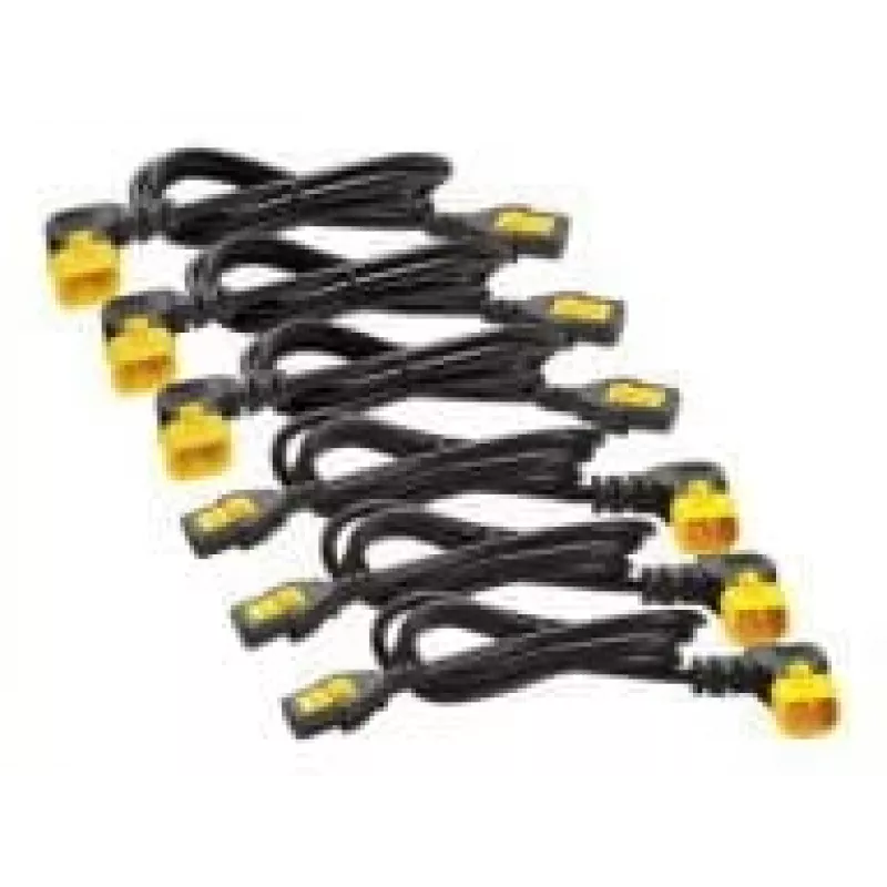 Conjunto de cabos de alimentação APC (6 unid.), bloqueáveis, C13 para C14 (ângulo de 90°), 1,2 m