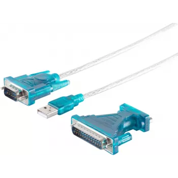 Conversor USB 2.0 RS232 ShiverPeaks 75605 – cabo de 1,5 m, adaptador USB para série