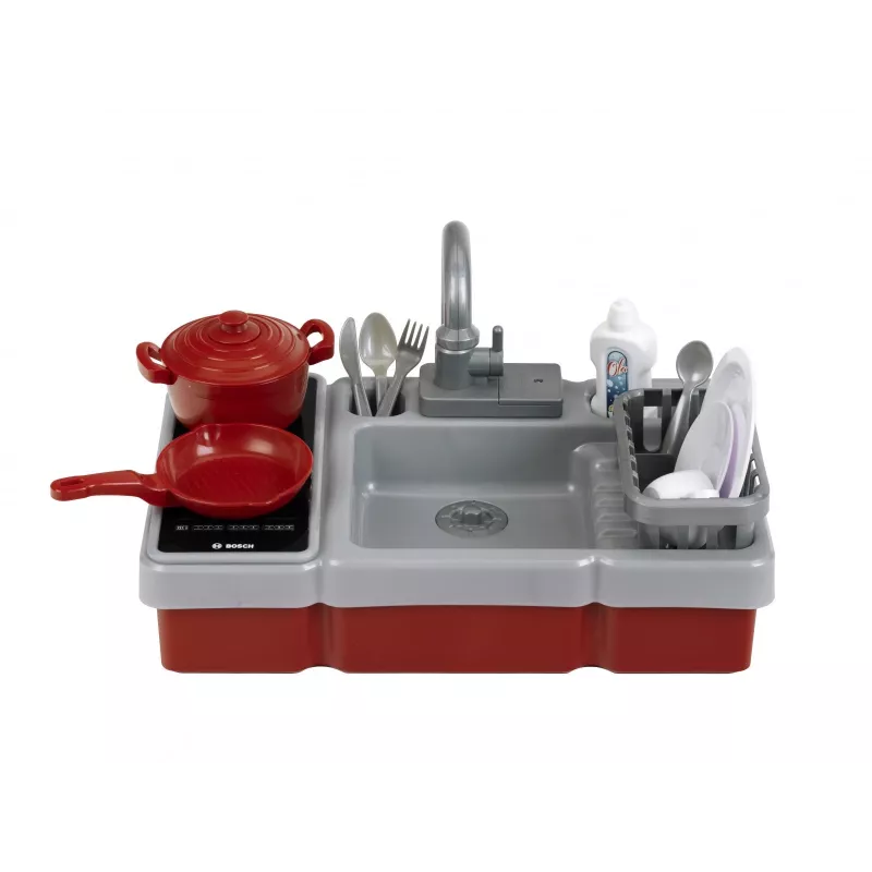 Lava-loiça de brinquedo com função de água e luz KLEIN modelo 7110 – acessório de cozinha de brincar para crianças