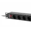 Lanberg PDU-09F-0300-BK PDU de rack 1U, 9x Schuko, 16 A, 3 m, preto