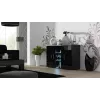 Aparador Cama SOHO S7 120 cm Preto Brilhante