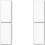 Conjunto de teclas JUNG, 2 vias completo A 502 TSA WW - conjunto de teclas 2 vias