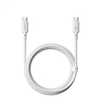 Cabo USB Type-C Baseus Silky Series 100W 2 m branco