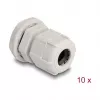 Prensa-cabos M16 DELOCK, plástico, cinzento, pack de 10
