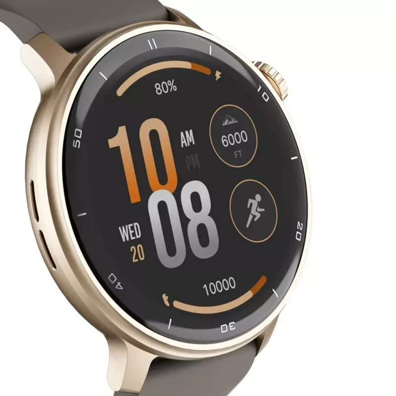 Smartwatch Stelio STSWA101GD Activ GPS 46 mm dourado — smartwatch GPS de 46 mm, caixa dourada