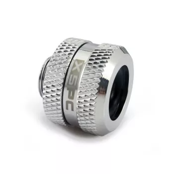 Conector XSPC G1/4 para tubo rígido de 14mm, cromado - 8 unidades