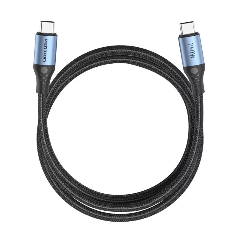 Cabo Vention USB 2.0 5A 240W 1,5 m PRETO USB-C para C