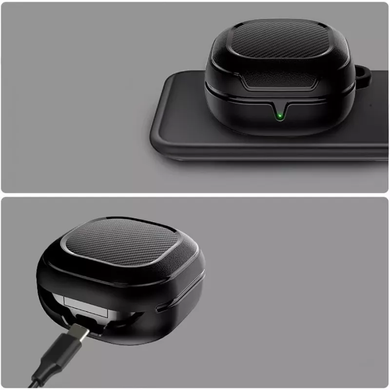 Tech-Protect Rough Carbon capa para o estojo de carregamento Samsung Galaxy Buds 2 Pro/2/Live/Pro, preta