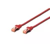 DIGITUS cabo patch CAT6 S/FTP, 0,5 m, vermelho, pack de 10