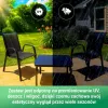 Conjunto de jardim Extralink Black Forest, têxtil duas cadeiras + mesa preta