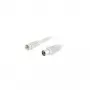 Cabo de ligação SAT/antena Wentronic Goobay, branco, 2,5 m – ficha F conector fêmea IEC/coaxial (11830)
