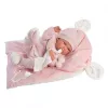 Boneca 73860 boneca bebé Nica sobre manta rosa 38 cm Llorens