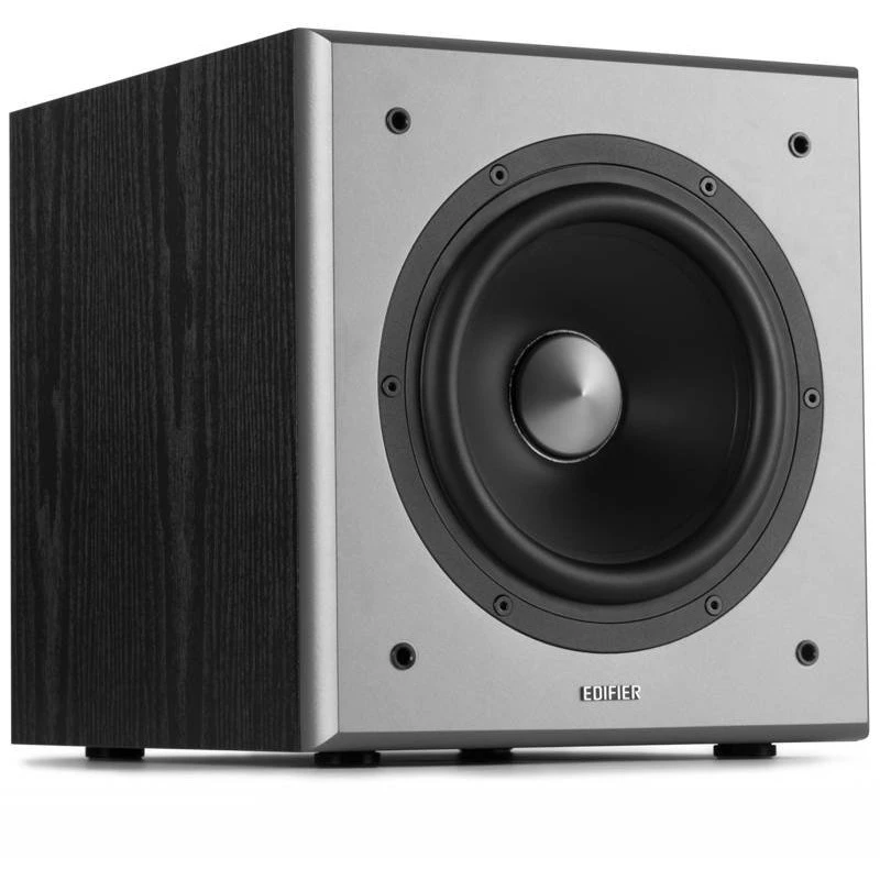 Subwoofer ativo Edifier T5, entrada/saída estéreo RCA, preto, 70 W (embalagem ligeiramente danificada)