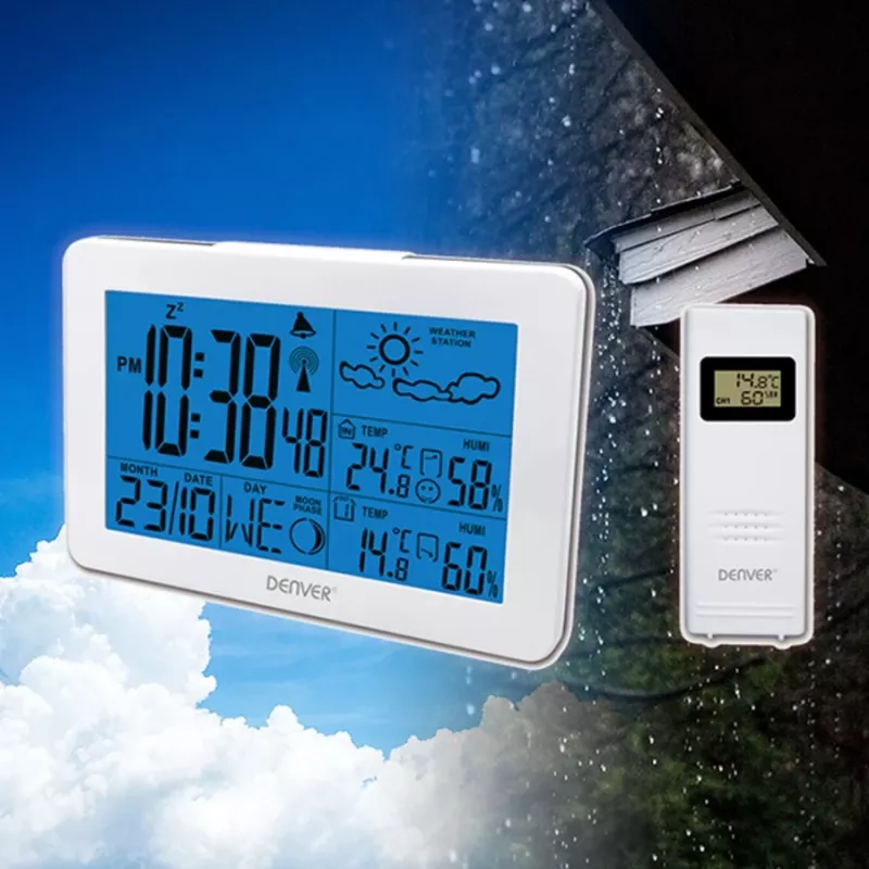 Estação meteorológica digital Denver WS-530WHITE branco pilha