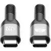 Cabo USB-C para USB-C Fast Manhattan (240 W), 1 m, carregamento de portátil 240 W + dados e vídeo de alta velocidade, compatível com todos os portáteis (requer fonte de alimentação USB-C 240 W adicional), transferência ultrarrápida a 40 Gbit/s, preto, 3 anos de garantia