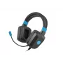 Headset gaming com fios Fury NFU-1584 com microfone de arco, circumaural, 98 dB, 15–25000 Hz, cabo de 2 m, USB e 3,5 mm, azul