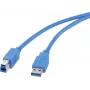 Cabo USB Renkforce USB Type-A para Type-B 3.0, comprimento 1,8 m