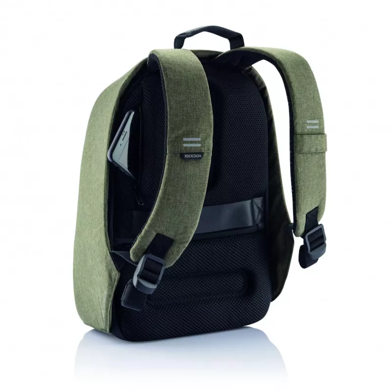 Mochila casual XD-Design Bobby Hero Small verde em pele PU