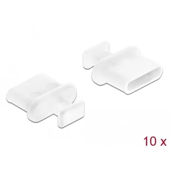 Tampa antipoeira USB Type-C DeLOCK 64094 branco 10 unid.