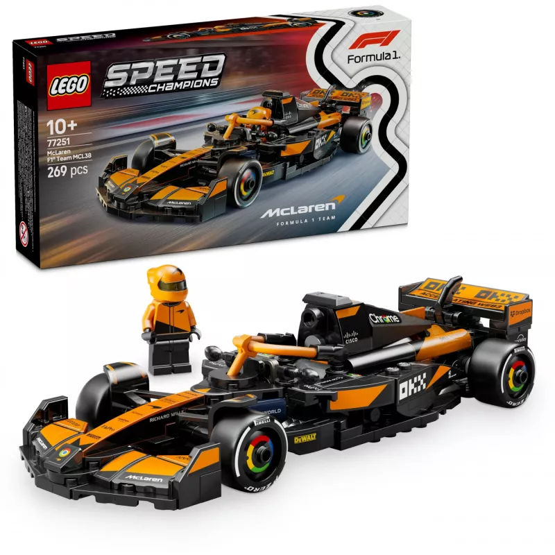 LEGO SPEED CHAMPIONS 77251 McLaren F1 Team MCL38 Carro de corrida