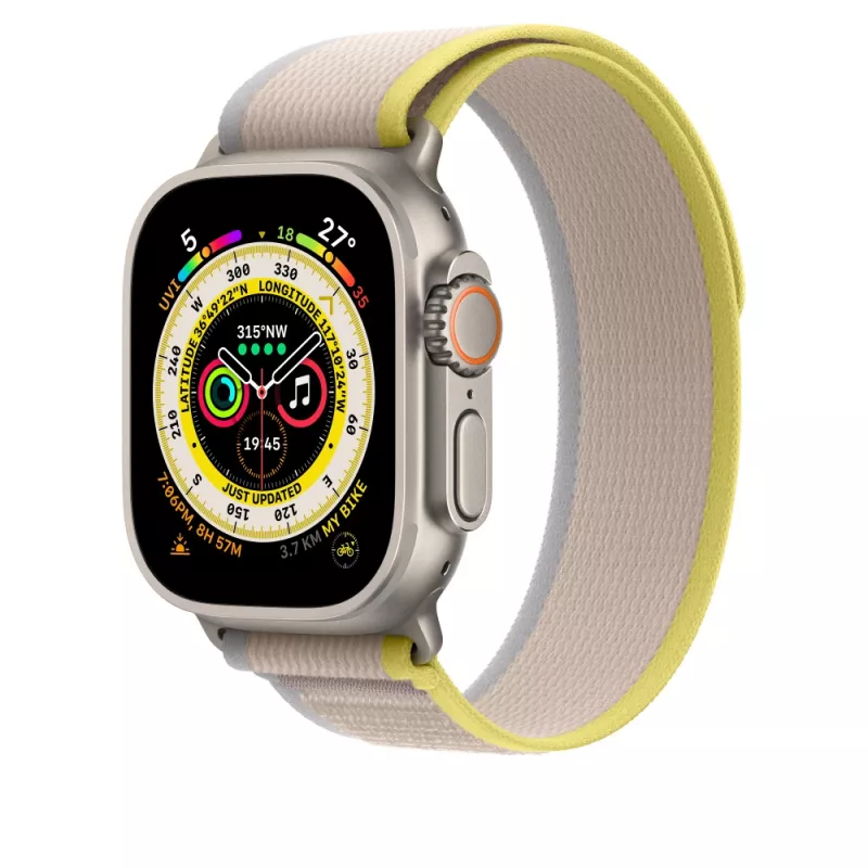 Pulseira Apple MQEG3ZM/A bege amarelo nylon smartwatch 130-180 mm