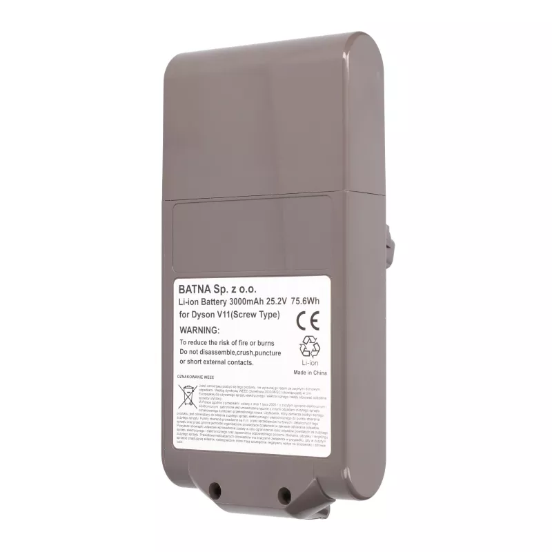 Pilha Dyson para aspirador V11 parafuso 25,2 V 3000 mAh