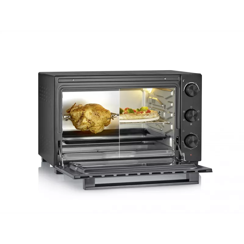 Forno elétrico de mesa autónomo SEVERIN TO 2076 — 46 L, 1800 W, autónomo, preto, 515×420×365 mm