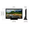 Televisor Toshiba 24WV3F63DG 24 polegadas ecrã LED resolução HD