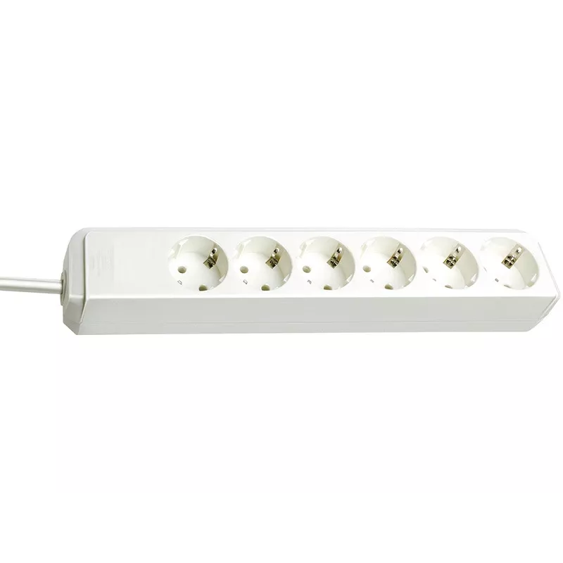 Régua de tomadas brennenstuhl Eco-Line, 6 tomadas, branco (1159420015)