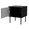 Mesa de cabeceira, 2 unid. CORTINA 45x40x51 preto/nogueira