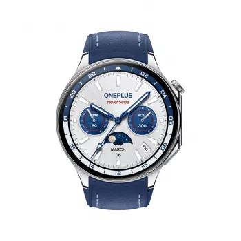 Smartwatch ONEPLUS OnePlus Watch 2 47 mm, 1.43 polegadas AMOLED, 466×466, 32 GB, Wi‑Fi, GPS, caixa azul