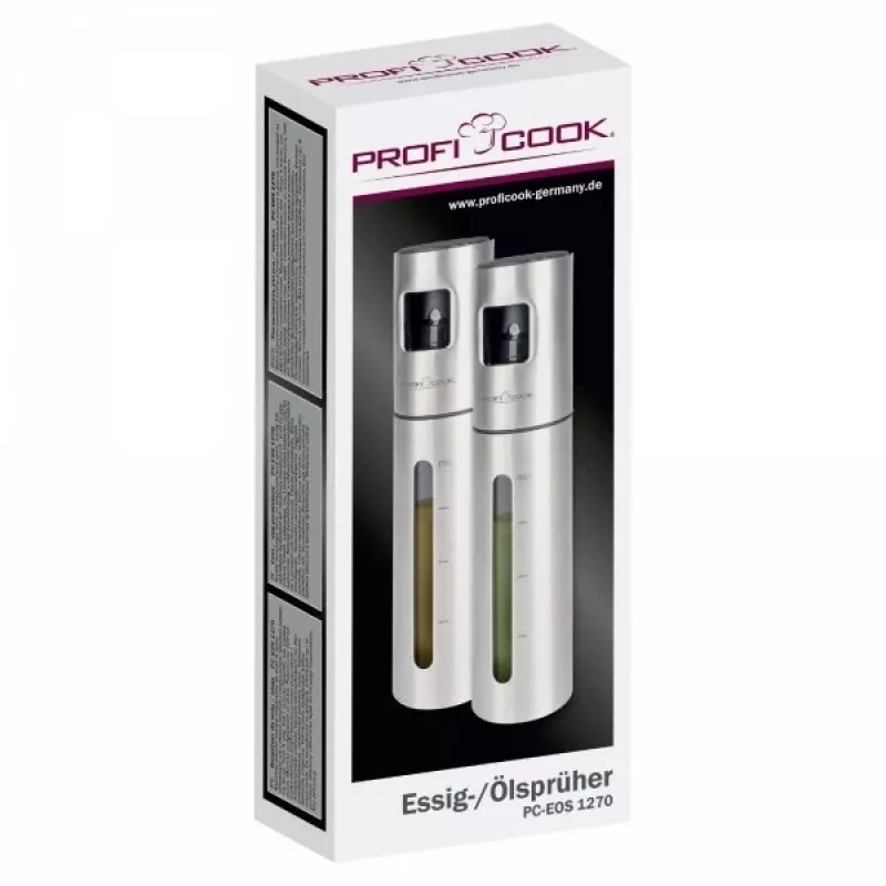 Dispensador de óleo e vinagre ProfiCook PC-EOS 1270 — 0,1 L aço inoxidável, pulverizador com bomba