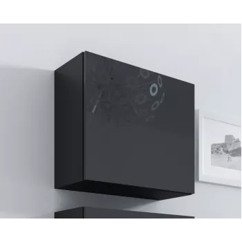 Armário de parede cama meble VIGO 50×50×30 cm, preto/preto brilhante