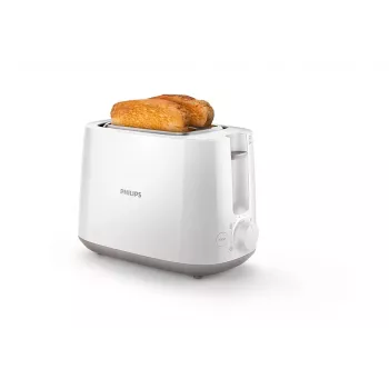 Torradeira Philips Daily Collection HD2581/00 — 2 fatias, 830 W, 8 níveis de tostagem, branco