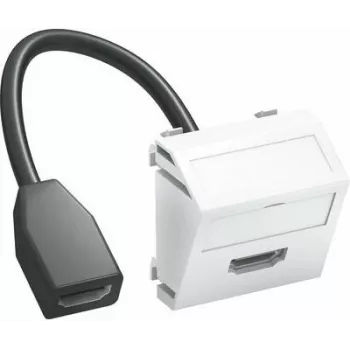 OBO Bettermann Suporte multimédia HDMI MTS-HD F RW1 c/ cabo fem.-fem. 45x45mm (6104838)