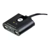Dispositivo de partilha de periféricos USB 2.0 de 2 portas ATEN US224AT — USB Type-A, cabo de 1,8 m, preto