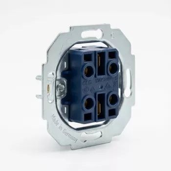 Interruptor de tecla de parede Busch‑Jaeger 2000/5 US, metálico-azul lacado