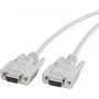 Renkforce 1377242 cabo null modem, D-Sub de 9 pinos fêmea/fêmea, 1,8 m, cinzento