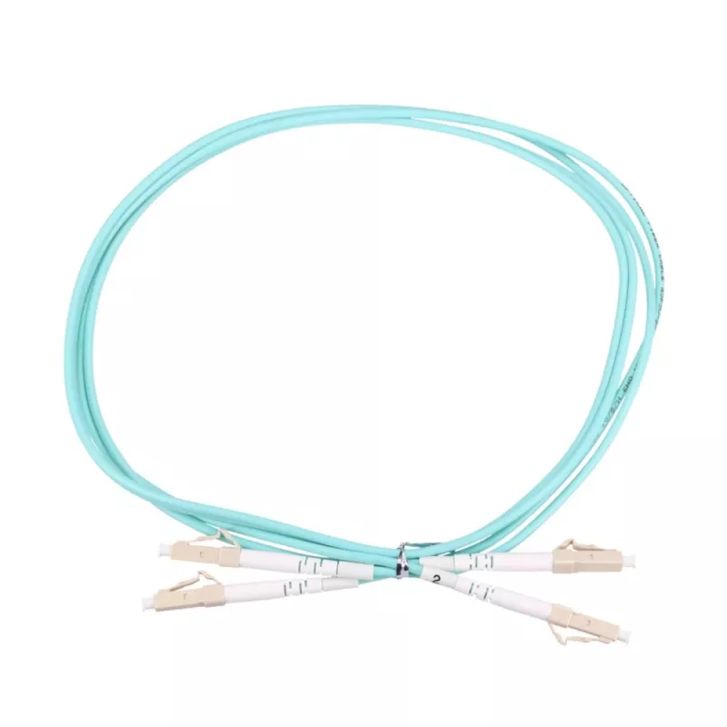 Cabo de patch de fibra ótica Extralink LC/UPC para LC/UPC, Multimodo OM3, Duplex, 3 mm revestimento, 2 m