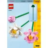 Conjunto de construção LEGO 40647 Lotus Flowers — modelo modular da Botanical Collection, 220 peças, altura 300 mm, idade 8+