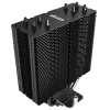 Dissipador de ar Akasa Alucia H4 12 cm preto azul rolamento hidrodinâmico